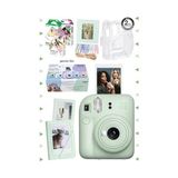Mabelme Mini 12 Yeşil Fotoğraf Makinesi-30'lu Film-Albüm-Mandal-Çerçeve ve Kılıf Set 2 - Açık Bej