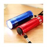 Mabelme Mini LED El Feneri, Alüminyum Gövde, Taşınabilir, 84MM Uzunluk, Bilek Askılı, Kırmızı - 0,5