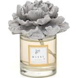 Mabelme Missi 200 ml Gri Seramik Çiçek Taşlı Oda Kokusu - Acı Kahve - --