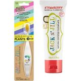 Mabelme N Jill Bebek Diş Fırçalama Seti (Fil&dino Diş Fırçası - Çilek Aromalı Macun 50G) - Option-1