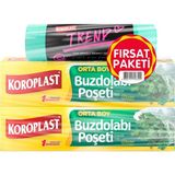 Mabelme Orta Boy Buzdolabı Poşeti 20'li + Orta Boy Büzgülü Çöp Torbası 10'lu x 1, Sızdırmaz Mutfak Buzdolabı Poşeti Gıda Saklama Torbası 10X10 Cm, Yırtılmaz ve Büzgülü Atık Çöp Poşeti 10X10 cm - 000-Siyah - Option-1