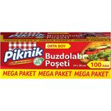 Mabelme Piknik Gıda Ambalaj Buzdolabı Poşeti Orta- 100'LÜ 1536 - Option-1