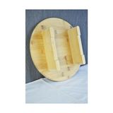 Mabelme Premium Serisi Bambu Ayaklı Doğrama ve Sunum Tahtası 32X32 cm - Kestane Akaju - Option-1
