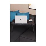 Mabelme -Renkli Laptop Sehpası Katlanabilir Yatak Koltuk Üstü Kahvaltı Bilgisayar Sehpası (Siyah Mermer)