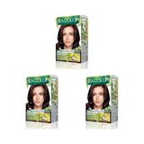 Mabelme Sea Color Amonyaksız, Vegan, Doğal, Besleyici Kalıcı Saç BOYASI%100 Beyaz Kapama (1 Paket 2 x 50 ml Boya & Oksidan) (Çikolata 5.77) (3 Paketi)