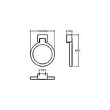 Mabelme Siyah Renkli 50 mm Sallantılı Kulp - 1BW-Beyaz - Ahşap