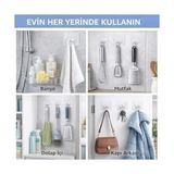 Mabelme Sogud Kendinden Yapışkanlı Askı 10’lu Set – Güçlü Vakum Duvar Askısı, Su Geçirmez Banyo & Mutfak Askılığı, Delme Gerektirmeyen Raf ve Havlu Askısı, Cam Için Şeffaf Yapışkan Askı - 00 Beyaz - Option-1