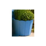 Mabelme Store 3D Baskı Askılı Balkon Saksısı Dikey Çizgili Dekoratif Çiçek ve Aromatik Bitki Saksısı - Mavi