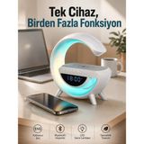 Mabelme Store Android Uyumlu Akıllı Bluetooth Hoparlör Kablosuz Şarj Cihazı Standı