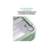 Mabelme Store Bento 1100ML Lunchbox Tek Katlı 2 Bölmeli Paslanmaz Çelik Sefer Tası Yemek Kutusu (Yeşil) - Kestane Akaju - Option-1