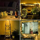 Mabelme Store Buffer® Peri LED Işık 10 Metre (Sarı) Pilli Aydınlatma Şerit LED Saçak Spot Süsleme