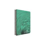 Mabelme Store Dalga Desenli Spiralli Defter, A4, 80 Yaprak, 70G Kağıt, Kareli, Dayanıklı Kapak, Kolay Açılan Spiral Cilt, Asorti Renkler - -- - Option-1