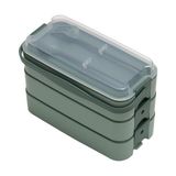 Mabelme Store Demirdengelsin 3 Katlı Beslenme Kutusu, Yemek Taşıma Kabı, Kaşık Çatal Dahil, Sefer Tası, Yeşil, 420 Ml, Bpa-Free - Kestane Akaju - Option-1