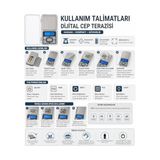 Mabelme Store Dijital Hassas Cep Terazisi 0.01G Hassasiyet 200G Kapasiteli Mini Kuyumcu Terazisi Gram Altın Tartı Baharat Tartı Laboratuvar Terazisi LCD Ekranlı Taşınabilir Hassas Tartı Pcs Tare Fonksiyonlu Prof - 01-Siyah