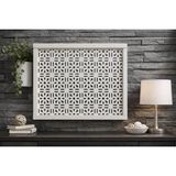 Mabelme Store Eylux Modern Dekoratif Duvara Asılabilir Sigorta ve Modem Saklama Kutusu, Ahşap, Beyaz, 25X35X10 cm - Option-1