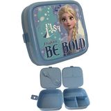 Mabelme Store Frozen Beslenme Kutusu Mavi 4 Bölmeli Kız Figürlü 1 Adet Elsa Yemek Saklama Kabı Mavi Beslenme Çantası - 0 Siyah - Option-1