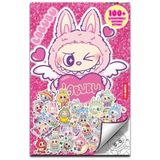Mabelme Store Labubu- 100 Çıkartmalı Boyama Kitabı
