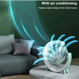 Mabelme Store Masaüstü Vantilatör USB Şarjlı Rgb LED Işıklı 3 Kademeli 180° Ayarlanabilir Soğutucu Fan Pembe