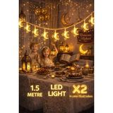 Mabelme Store Pilli LED Işık, Şerit LED 1,5 Metre Sarı Işıklar Peri Işıkları Aydınlatmalı Şerit LED LED Işık Şerit LED Işık 3 Yıldız 1 Ay - 1 m - 00 Beyaz