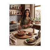 Mabelme Store Premium Akasya Ağacı Mutfak Gereçleri Seti - 4 Parça Kaşık/spatula Seti ve Şık Ahşap Tutucu - Gıdayla Temasa Uygun, Doğal ve Antibakteriyel - Mutfak Için Ergonomik Tasarım - Kestane Akaju - Option-1