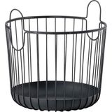 Mabelme Store Prime Inu Sepet, Metal, Siyah, 30 cm