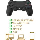 Mabelme Store Ps4 Kol Wireless Bt Kablosuz Oyun Kolu Ps4 Joystick Tablet Telefon Pc Uyumlu Titreşimli Oyun Kolu
