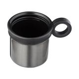Mabelme Store - Termos - 460ML - Koyu Gri Renk - Paslanmaz Çelik - Çift Katmanlı - 12 Saat 24 Saat Soğuk Tutar - Bardaklı Kapak Özelliği - 230 ml