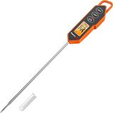 Mabelme Store TP01H Et Termometresi Gıda Sıcaklık Probu Mutfak Pişirme Yağ Şeker Termometresi Süt Reçeli Içecek Barbekü Için Arka Işık ve Kilitleme Fonksiyonlu Anında Okuma - -- - 000-Siyah