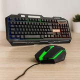 Mabelme Store USB Kablolu Rgb (Gökkuşağı) Işıklı Klavye ve Mouse Seti - 150 cm