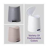Mabelme Superio Kapaklı Küçük Plastik Banyo Çöp Kutusu 3 Litre Siyah Modern Kavisli Ayak Pedallı Çöp Kovası, Mini Mutfak Çöp Kutusu, Yatak Odası, Ofis, Masa Altı Için Dayanıklı ve Yumuşak Kapanır - 000-Siyah - Option-1