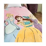 Mabelme Taç Princesses Fun And Çizgi Film Karakteri Pamuk-Polyester Karışım Battaniye, Pembe, Mavi, Mor, Sarı, Tek Kişilik - 2328M - 1 x 32 x 27 cm