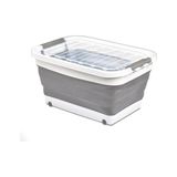 Mabelme Tekerlekli Katlanabilir Akordiyon Saklama Sepeti Pratik ve Taşınabilir Tekerlekli Katlanabilir Akordiyon Saklama Sepeti - Düzeni Kolayca Sağlayın! (45 Litre ve 30 Litre Seçenekli) (30 Litre) - Kestane Akaju - Option-1