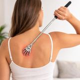 Mabelme Teleskopik Sırt Kaşıma Aparatı Uzatılabilir Sırt Kaşıyıcı 20-56 cm Alüminyum Gövdeli El Şeklinde Back Scratcher Ergonomik Tutma Saplı Pratik Vücut Kaşıma Aleti Ev Ofis Seyahat Kullanımı - 000-Siyah