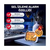 Mabelme TP270 3 Dış Sensörlü Kablosuz Iç ve Dış Mekan Termometre, 183M Menzilli 4 Kanallı Dijital Nem Ölçer ve Hava Istasyonu - 001-Beyaz - Option-1