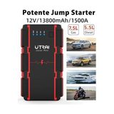 Mabelme Utraı Jstar Mini 13000MAH 1000A Jump Starter Taşınabilir Akü Takviye Cihazı (Powerbank + LED Lamba)
