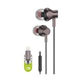 Mabelme Uyumlu Lightning Uyumlu Çıkış A Kalite Extra Bass Metal Magnetik Uçlar Streo Hd Yüksek Ses 1,2m Mikrofonlu Kulak Içi Kulaklık (Siyah) - -- - Option-1