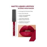 Mabelme Uzun Süre Kalıcı Kadifemsi Kuruma Yapmayan Mat Likit Ruj - Lipstick 523 Red - Option-1