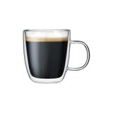 Mabelme Vetro Borosilikat Çift Camlı Kulplu Bardak 120ML (2AD) - 0 - Siyah - Option-1