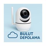 Mabelme Wifi Akıllı Güvenlik Kamerası | 360° Görüş | Hareket Algılama & Anlık Bildirim | Gece Görüşü | 7/24 Uzaktan Izleme & Bulut Depolama Destekli - Ahşap