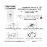 Mabelme Yapışkanlı Ahşap & Deri Tuvalet Kağıtlığı | Banyo Kağıt Havluluk, Havlu Peçetelik | Wc Kağıtlık, Dolap Altı Kağıt Havlu Askısı (Kahve, 2' Li Set [kağıt Havluluk & Tuvalet Kağıtlığı]) - 000-Siyah