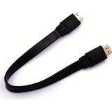 Mabelme Yassı Flat Slim HDMI Kablo Uyumlu 4K Full Hd 4K 60hz 2.0 Uyumlu 4K 60P Çözünürlük Uyumlu 18 Gbps Veri Aktarım Hızı, Ethernet Kanallı (0.5 Metre) - Option-1 - Ahşap
