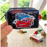 Mabs Tech Arabalı Çocuk Bozuk Para Cüzdanı - Okula Dönüş Hediyesi Kantin Cüzdanı, Çizgi Film Desenli 9,5X5X6CM - Cars