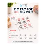 Mabs Tech Çocuklar İçin Tic Tac Toe XOX Zeka Oyunu 10x10 cm – Dikkat, Strateji ve Konsantrasyon Geliştirici Eğitici Mini 3D Masa Oyunu