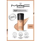 Mac 24 Saate Kadar Kalıcı Mat Fondöten - Studio Fix Fluid Spf15 - Renk: C3.5 - 30ml