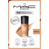 Mac 24 Saate Kadar Kalıcı Mat Fondöten - Studio Fix Fluid Spf15 - Renk: Nw15 - 30ml
