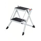 Mac Allister 2 Basamaklı Katlanabilir Merdiven, Basamaklı Tabure Merdiven, Metal Katlanır Merdiven, 150kg Taşıma Kapasiteli Merdiven