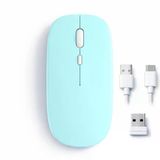 Mac İpad Pc Tablet Uyumlu Mouse Şarjlı Batarya Sessiz Tıklama Usb Dongle Ve Kablo Dahil Turkuaz