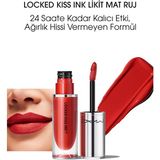 MAC Locked Kiss Ink 24 Saate Kadar Kalıcı Suya Dayanıklı Likit Mat Ruj - Doyenne - 4ml - 773602646111 - Kırmızı