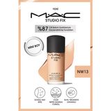 Mac Studio Fix Fluid SPF 15 Mini Mat Fondöten NW13 15 ml Doğal Mat Bitiriş ve Yağsız Formül