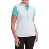 Macade Footjoy Kadın Tam Fermuarlı Yelek Beyaz 88510 Dört Yönlü Esneyen Kumaş ile Golf Oyununda Özgürlük